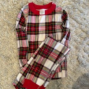 Hanna Andersson plaid pajamas.